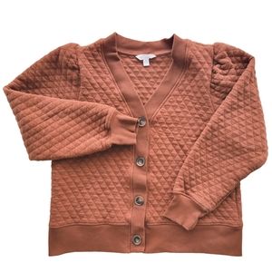 TIME AND TRUE Medium Rust Cardigan
